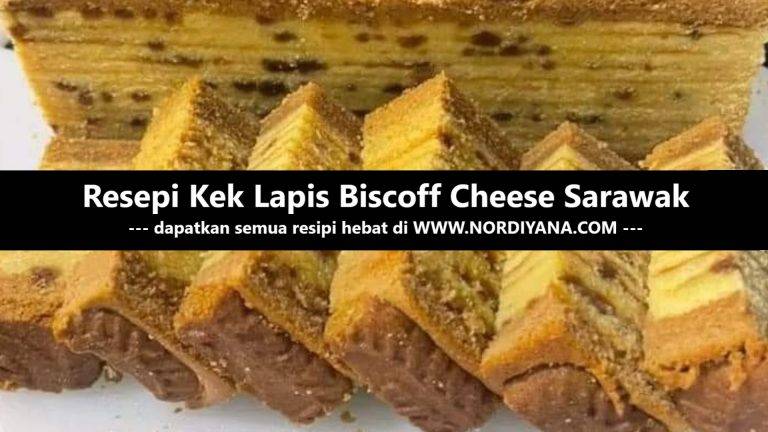 Resepi Kek Lapis Biscoff Cheese Sarawak