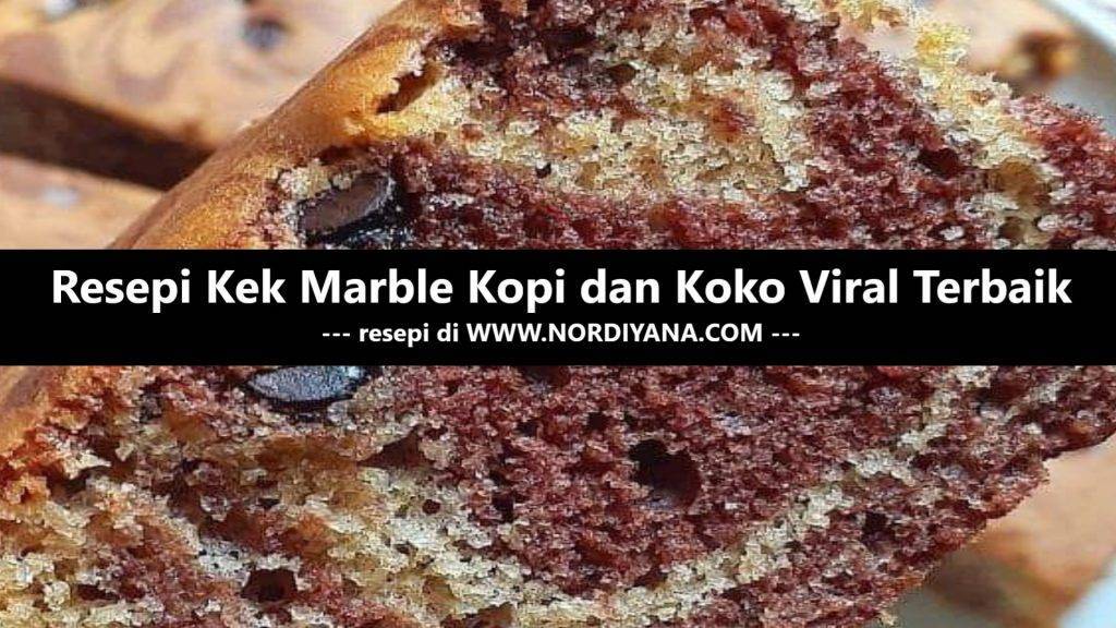 Resepi Kek Marble Kopi dan Koko Viral Terbaik