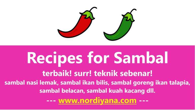Recipes For Sambal